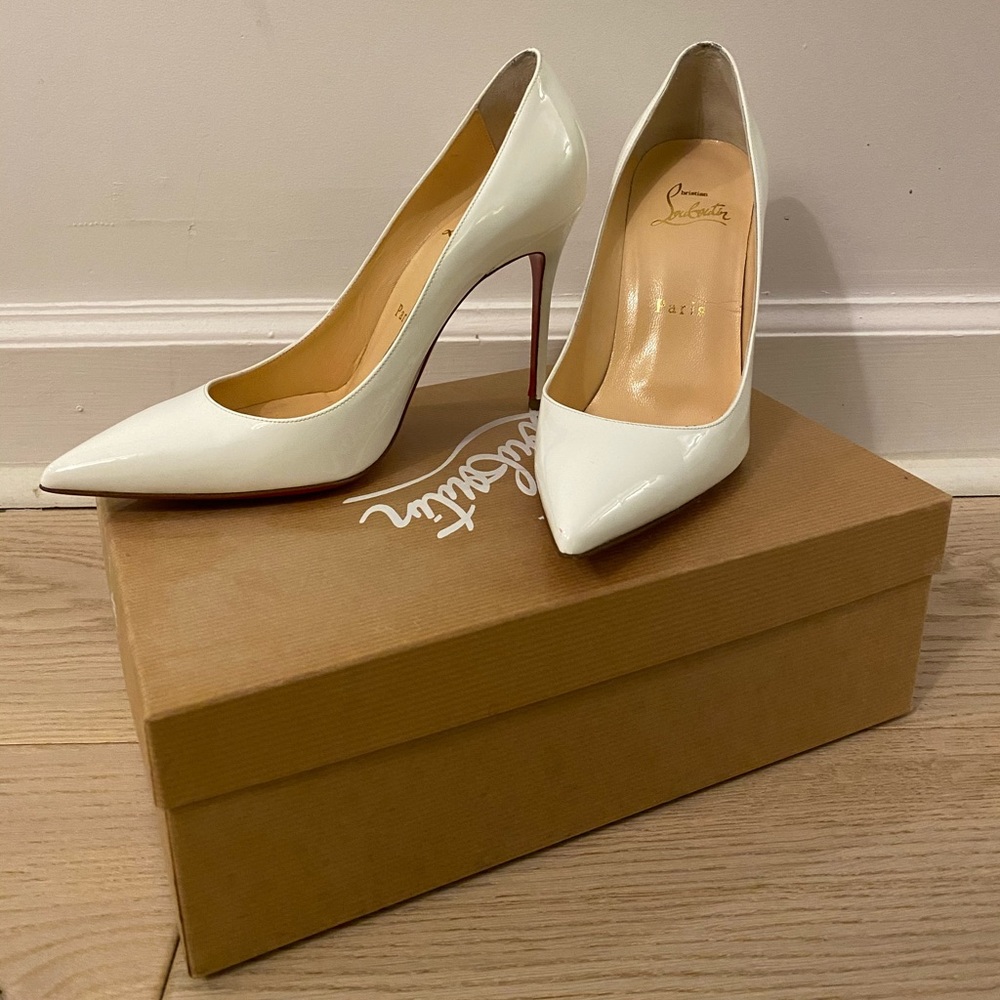 Christian Louboutin Decolette 554 Kate white pump